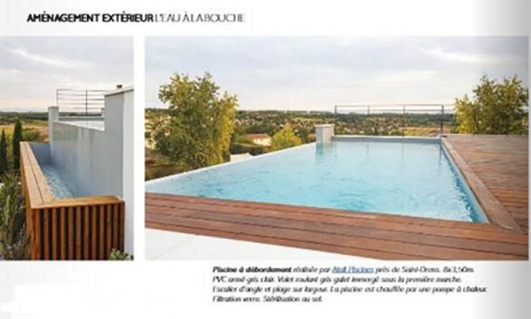 Parution piscines dans magazine "MA MAISON" -  Toulouse - ATOLL PISCINES