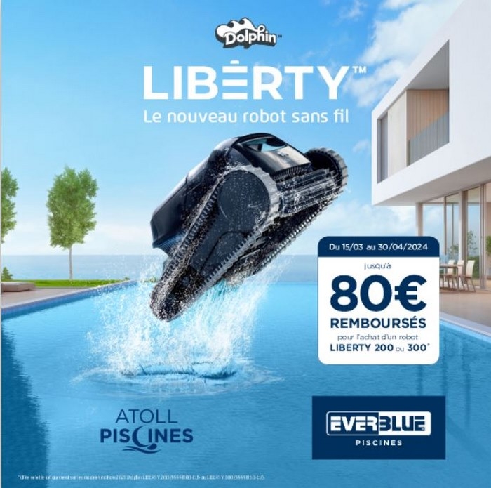 Robot Liberty sans fil - offre promo, Toulouse, ATOLL PISCINES